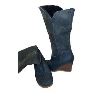 Ugg Womens Below Knee Boots Faux Fur Size 6.5